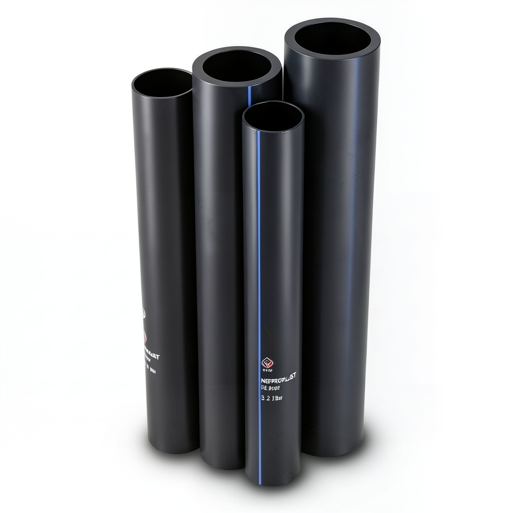 مواسير HDPE نيبروبلاست PE 80 ضغط 3.2 بار قطر خارجي 400 مم سمك 9.8 مم لون اسود | نيبروبلاست