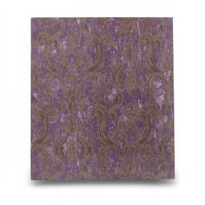 Italian Wallpaper Brown With Purple Classic Design, Size 10mx0.70m, Model 15020