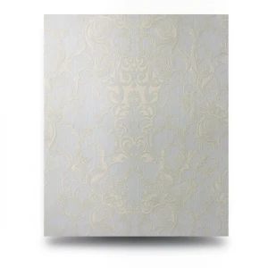 Italian Wallpaper Pale Gray Color Classic Design, Size 10mx0.70m, Model 15024