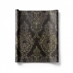 Italian wallpaper classic design, size 10 m x 1.06 m, dark brown, model 81903