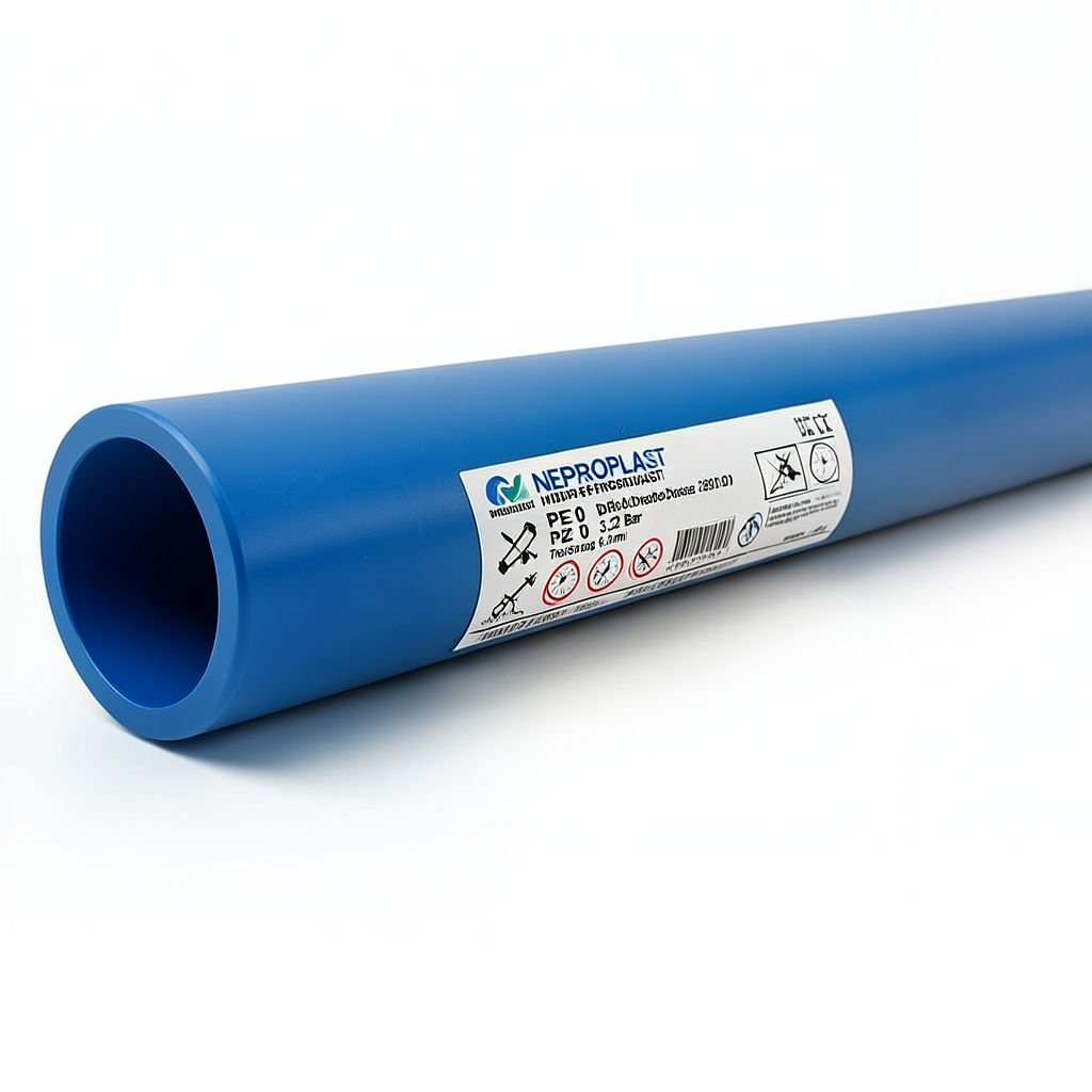 مواسير HDPE PE 80 ضغط 3.2 بار قطر خارجي 280 مم سمك 6.9 مم لون أزرق | نيبروبلاست