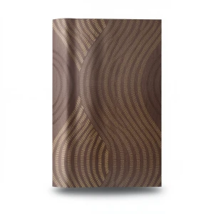 German Wavy Wall Covering 10m x 0.53m Brown, Model 10045-15
