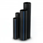 أنابيب HDPE الجودة   SDR 17.6  قطر خارجي 225 مم سمك 12.8 مم لون اسود