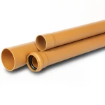 UPVC Pipes Outside Diameter 110 mm Thickness 3 mm Golden Brown