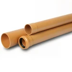 UPVC Pipes Outside Diameter 160 mm Thickness 3.6 mm Golden Brown