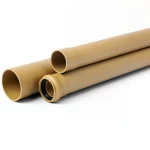 UPVC Pipes Outside Diameter 200 mm Thickness 4.5 mm Golden Brown