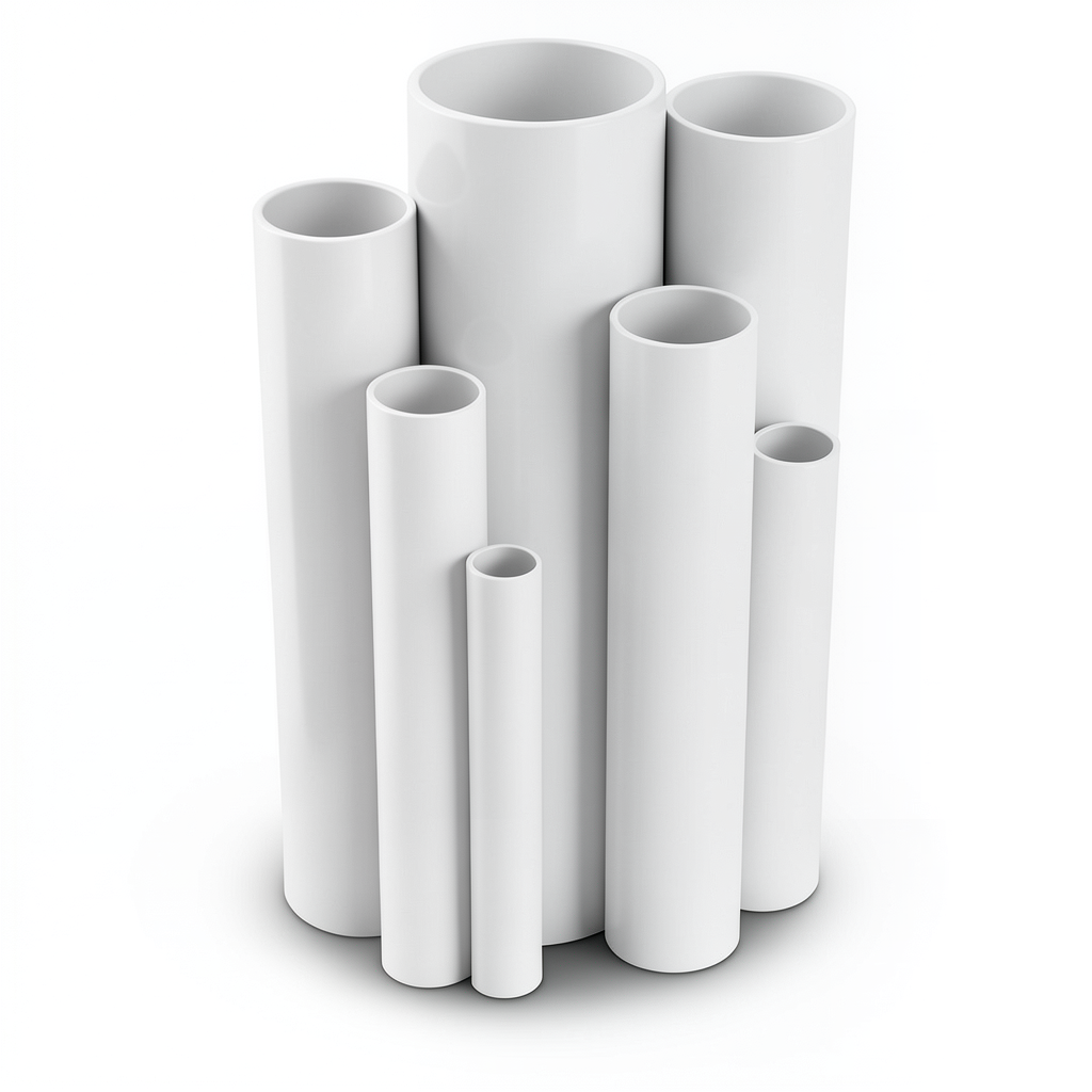مواسير UPVC ضغط اسمي 16 بار قطر خارجي 110 مم سمك 8.2 مم لون أبيض