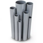 مواسير UPVC ضغط اسمي 10 بار قطر خارجي 110 مم سمك 5.3 مم لون رمادي