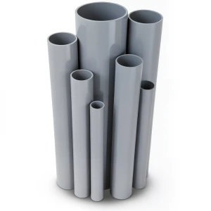 مواسير UPVC ضغط اسمي 10 بار قطر خارجي 110 مم سمك 5.3 مم لون رمادي