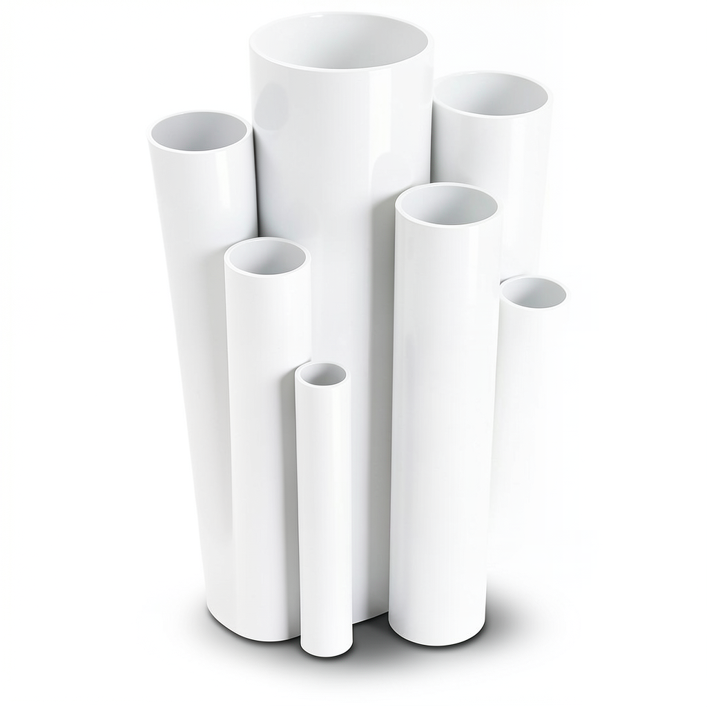 مواسير UPVC ضغط اسمي 16 بار قطر خارجي 110 مم سمك 8.2 مم لون أبيض