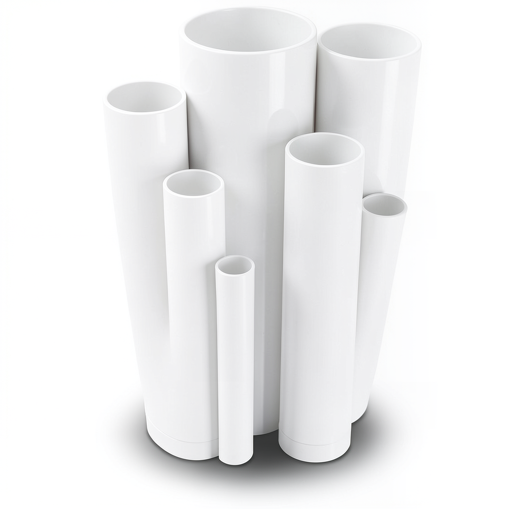 مواسير UPVC ضغط 4 بار قطر خارجي 125 مم سمك 2.5 مم لون أبيض