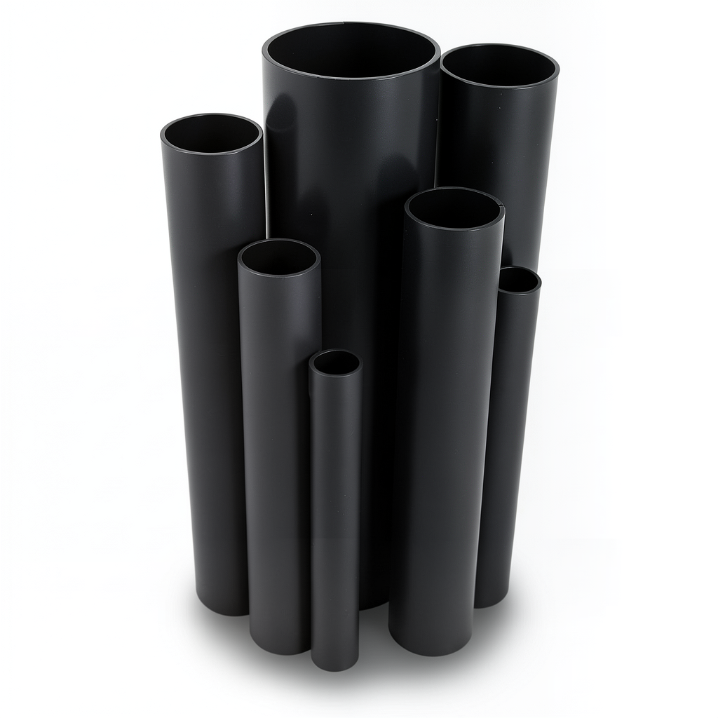 مواسير UPVC ضغط 16 بار قطر خارجي 110 مم سمك 8.2 مم لون اسود