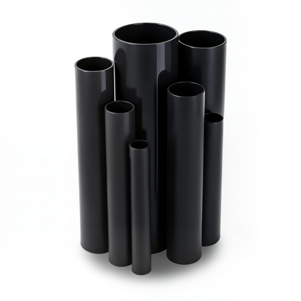مواسير UPVC ضغط اسمي 4 بار قطر خارجي 125 مم سمك 2.5 مم لون اسود