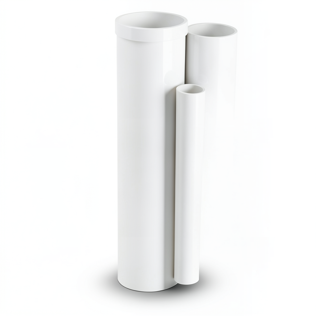مواسير UPVC ضغط 4 بار قطر خارجي 125 مم سمك 2.5 مم لون أبيض