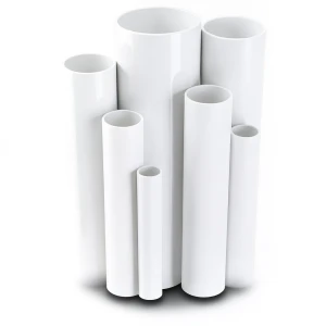 مواسير UPVC ضغط اسمي 10 بار قطر خارجي 125 مم سمك 6 مم أبيض
