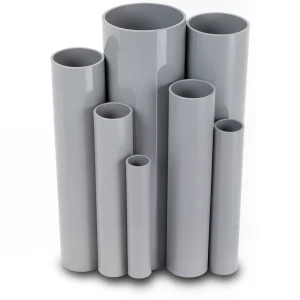 UPVC Pipes Nominal Pressure 10 Bar Outside Diameter 125 mm Thickness 6 mm Gray