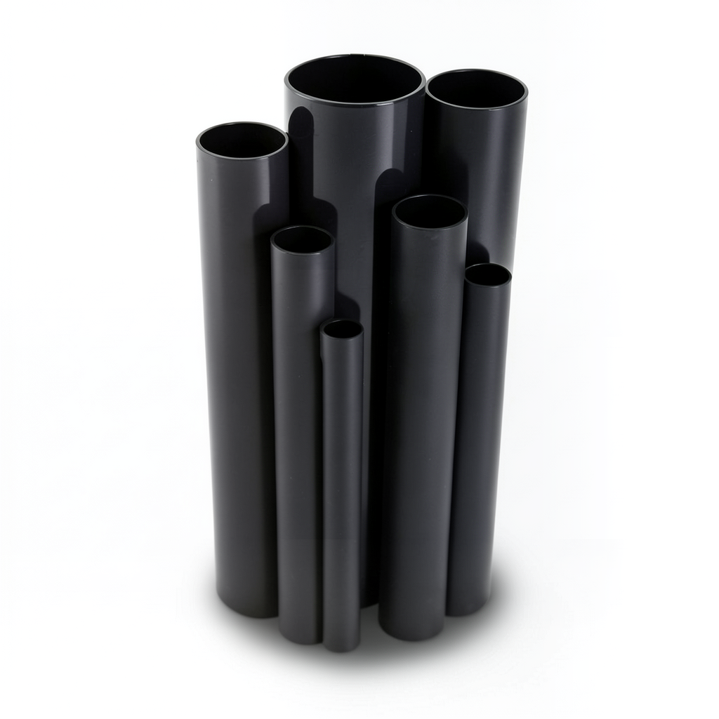 UPVC Pipes Nominal Pressure 6 Bar Outside Diameter 125 mm Thickness 3.7 mm Black
