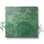 Italian wall decoration, size 10m x 1.06m, green color, model 81571