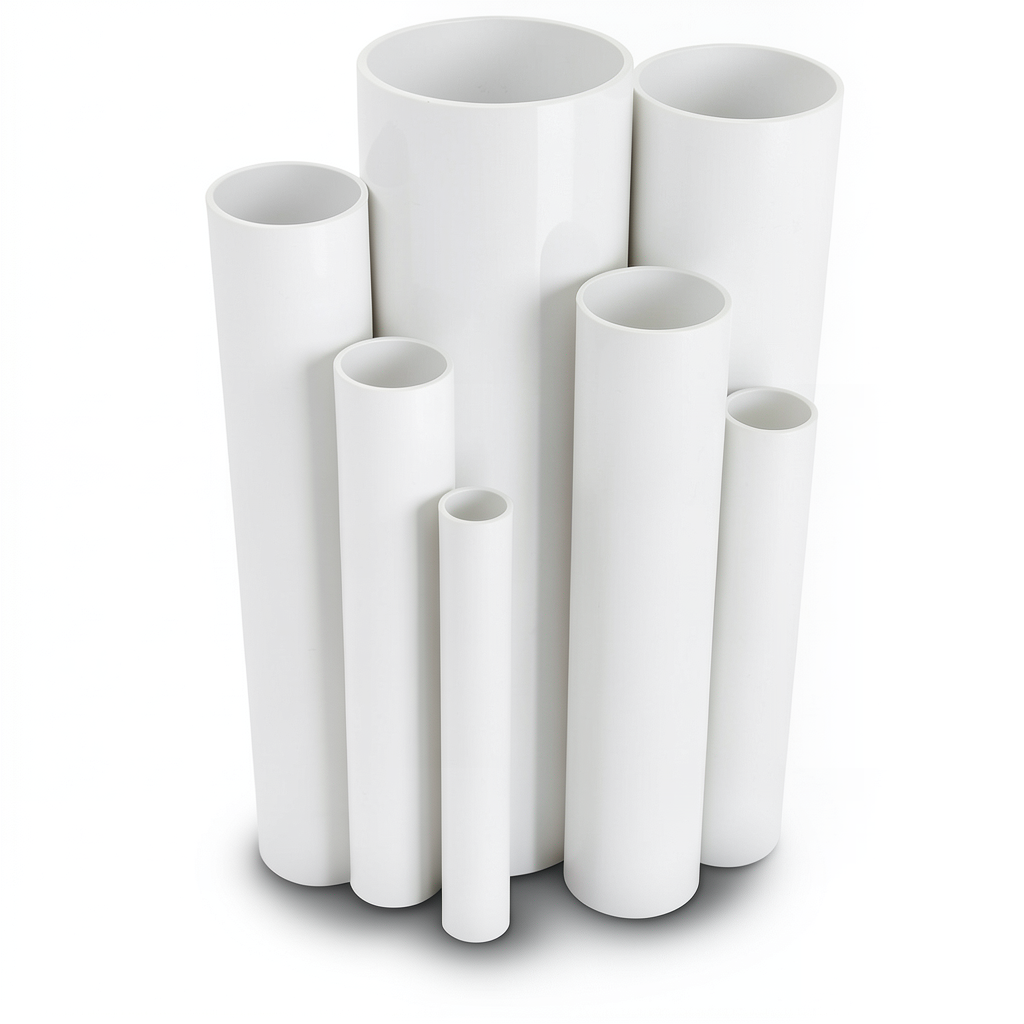 مواسير UPVC ضغط 16 بار قطر خارجي 125 مم سمك 9.3 مم لون أبيض