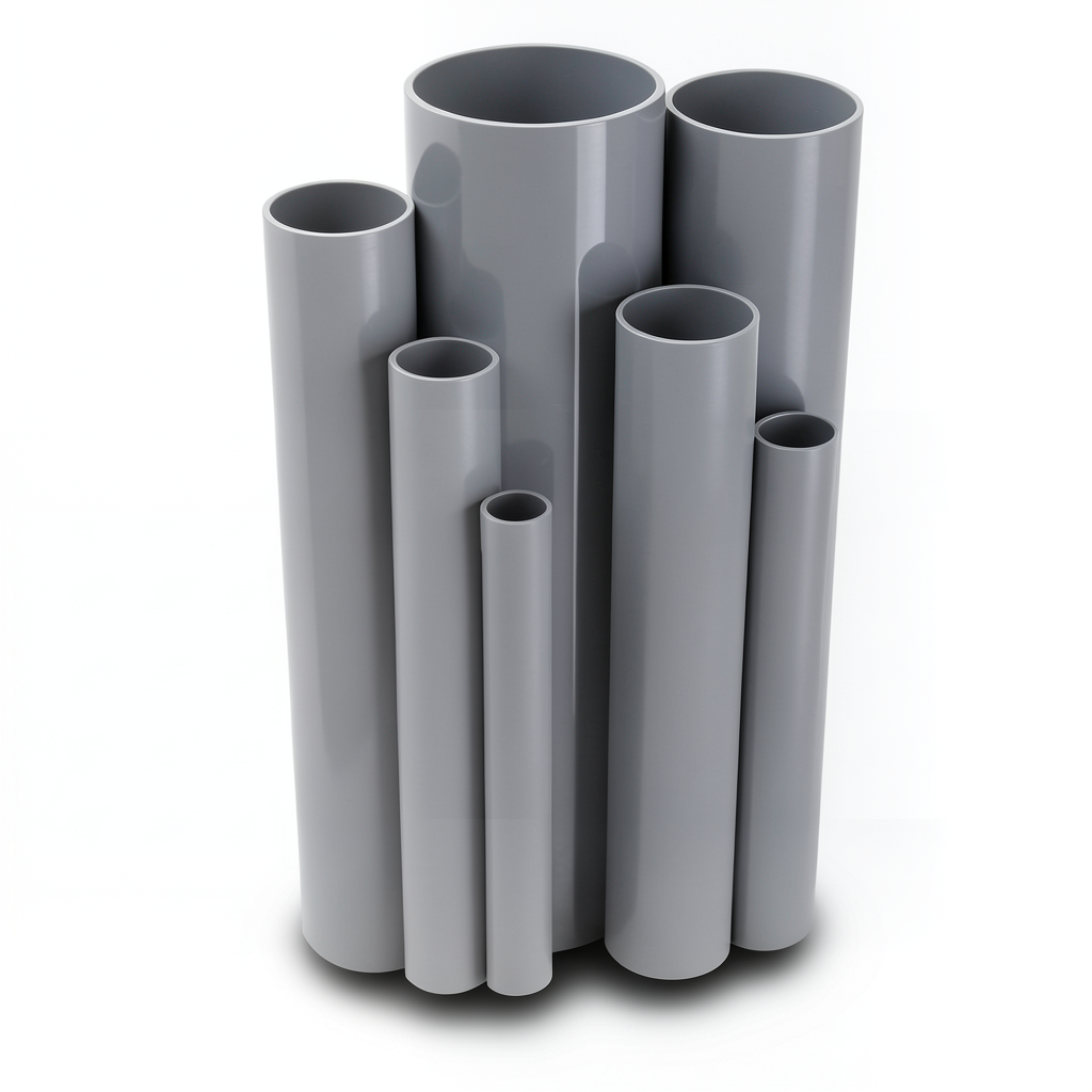 UPVC Pipes Nominal Pressure 16 Bar Outside Diameter 125 mm Thickness 9.3 mm Gray