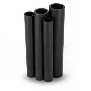 أنابيب HDPE PE 80 ضغط 10 بار قطر خارجي 355 مم سمك 26.1 مم لون أسود