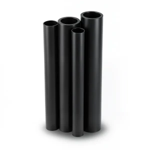 أنابيب HDPE PE 80 ضغط 10 بار قطر 630 مم سمك 46.3 مم لون أسود