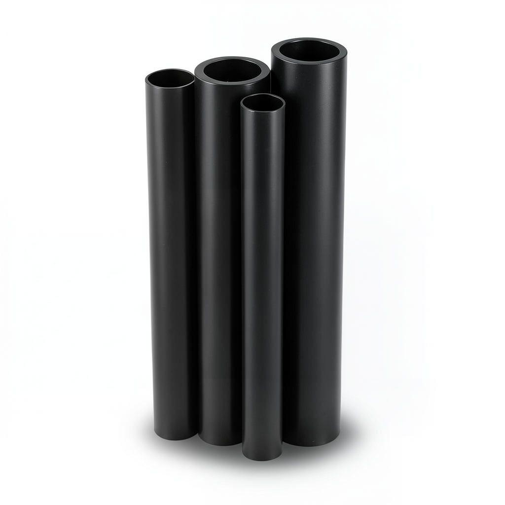 أنابيب HDPE PE 80 ضغط 10 بار قطر 630 مم سمك 46.3 مم لون أسود