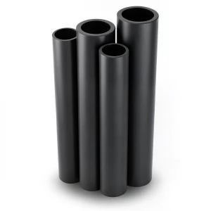 أنابيب HDPE PE 80 ضغط 10 بار قطر 630 مم سمك 46.3 مم لون أسود