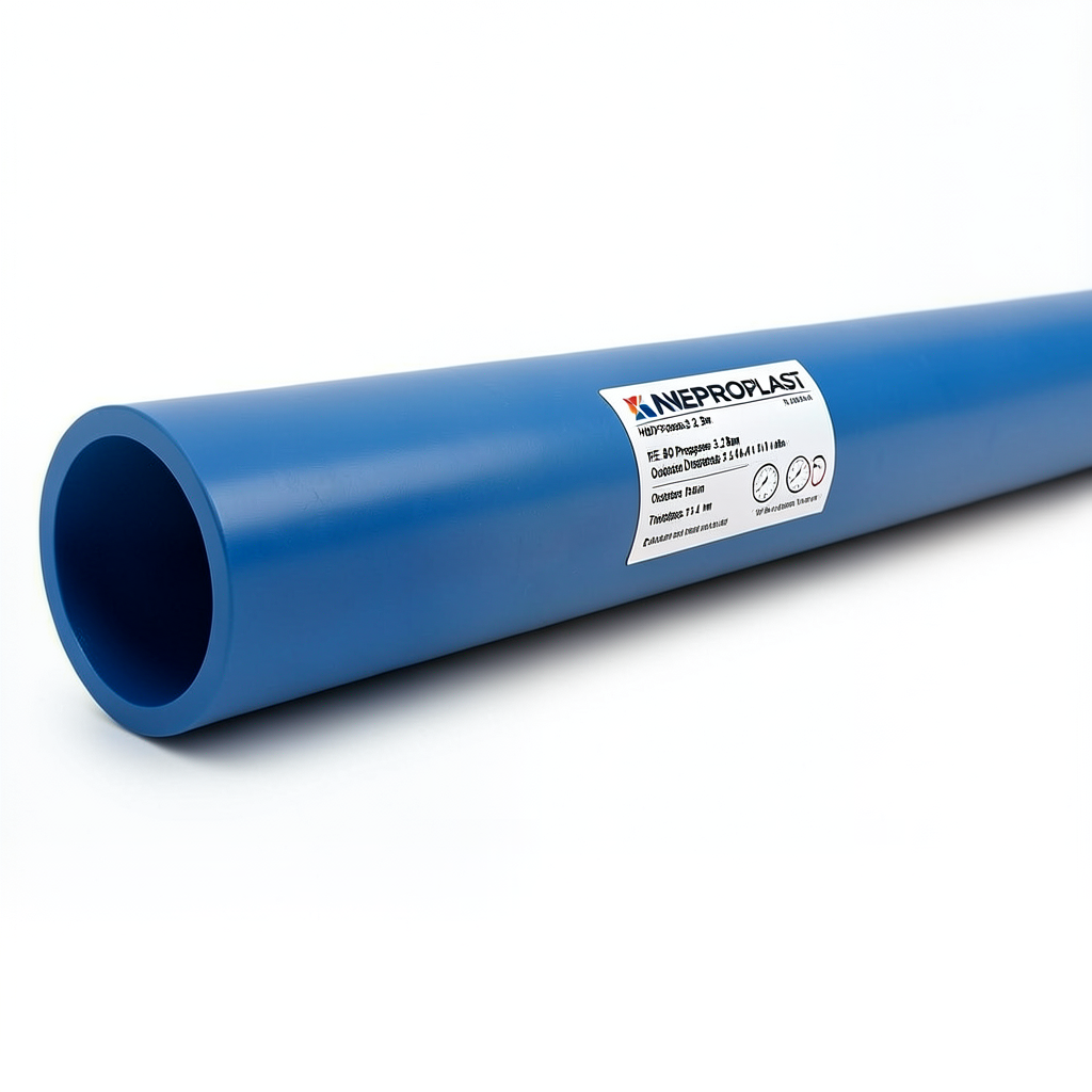 HDPE Pipes PE 80 Pressure 3.2 Bar Outside Diameter 630 mm Thickness 15.4 mm Blue | NEPROPLAST