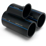SPS HDPE Pipe PE 100 Pressure 10 Bar Outside Diameter 110 mm Thickness 6.6 mm Black Color | Saudi Pipes Systems (SPS)