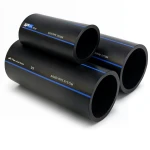 SPS HDPE Pipe PE 100 Pressure 10 Bar Outside Diameter 110 mm Thickness 6.6 mm Black Color | Saudi Pipes Systems (SPS)