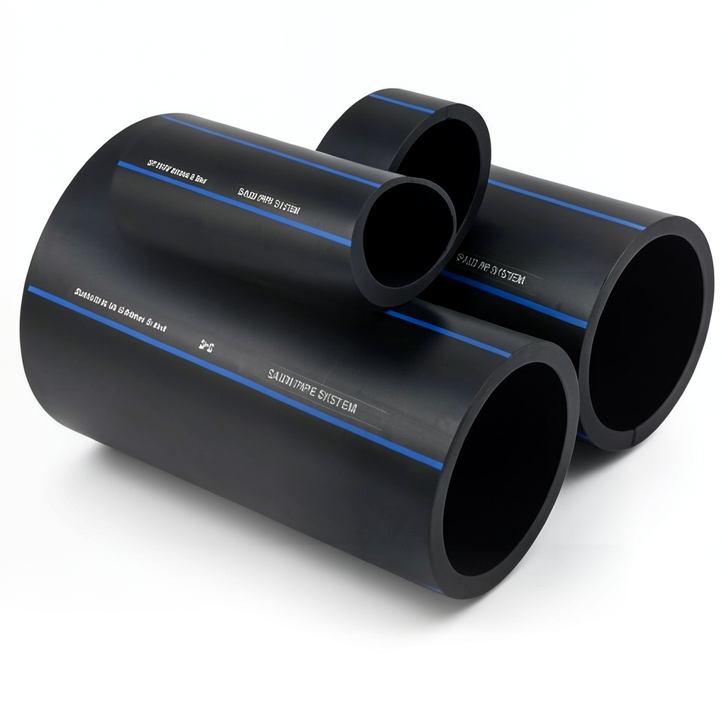 SPS HDPE Pipe PE 100 Pressure 6 Bar Outside Diameter 125 mm Thickness 4.8 mm Black | Saudi Pipes Systems (SPS)