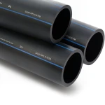 SPS HDPE Pipes PE 100 Pressure 10 Bar Outside Diameter 125 mm Thickness 7.4 mm Black | Saudi Pipes Systems (SPS)