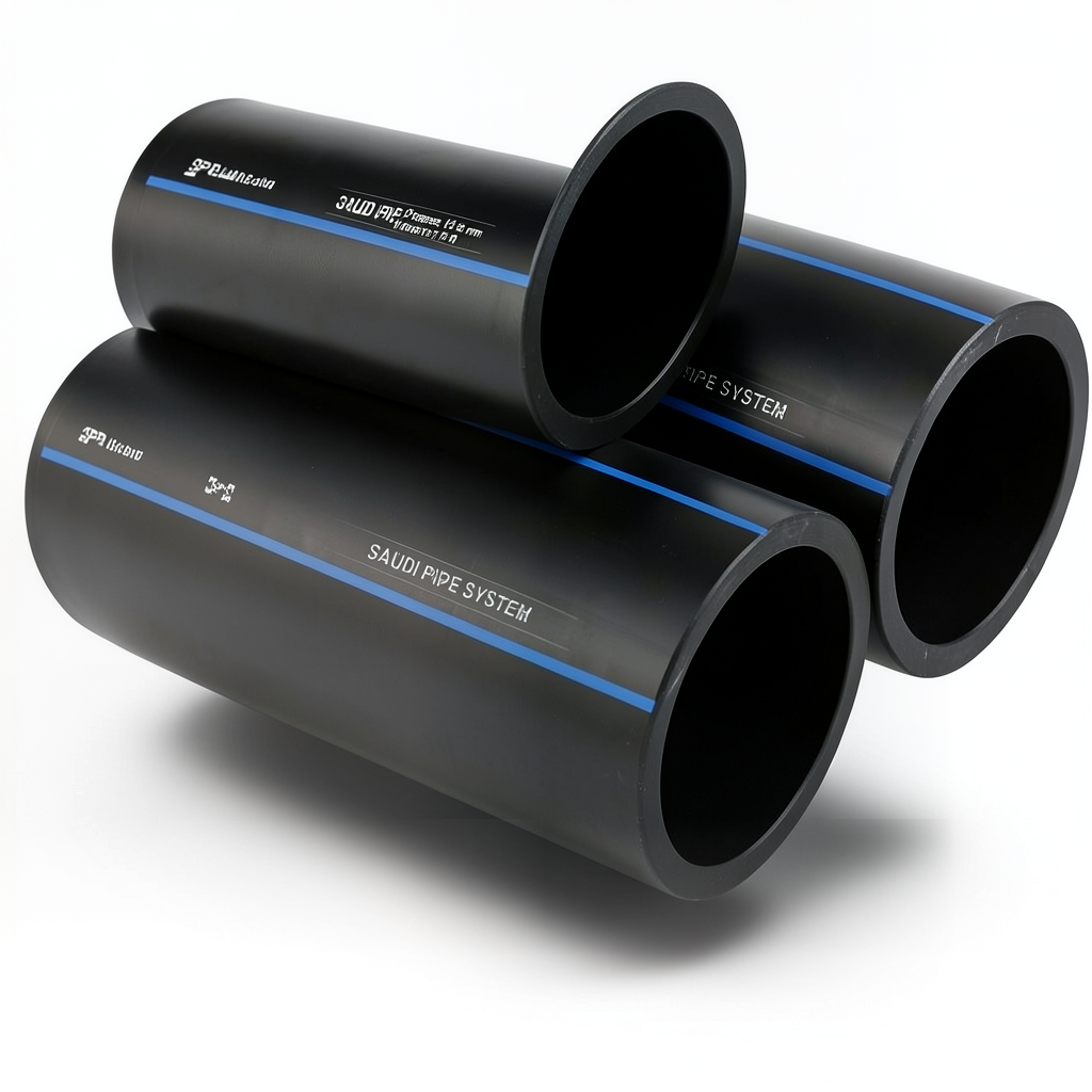SPS HDPE Pipes PE 100 Pressure 16 Bar Outside Diameter 125 mm Thickness 11.4 mm Black | Saudi Pipes Systems (SPS)