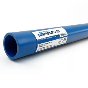 HDPE Pipes PE 80 Pressure 3.2 Bar Outside Diameter 180 mm Thickness 4.4 mm Blue | NEPROPLAST