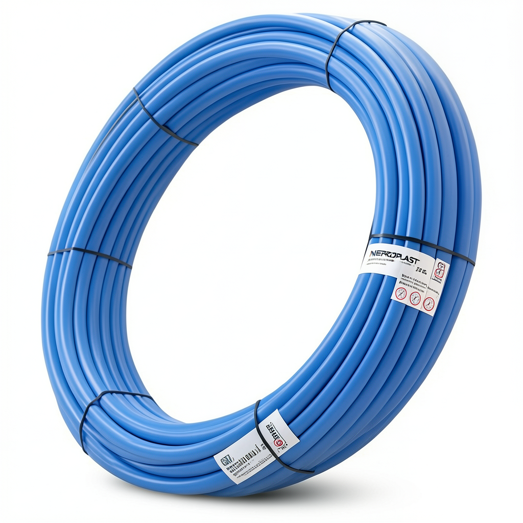 أنابيب HDPE PE 80 ضغط 3.2 بار قطر خارجي 90 مم سمك 2.2 مم لون أزرق | نيبروبلاست