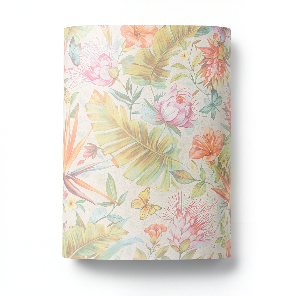 Italian Wallpaper Floral Design Multi-colored, Roll Length 10 m
