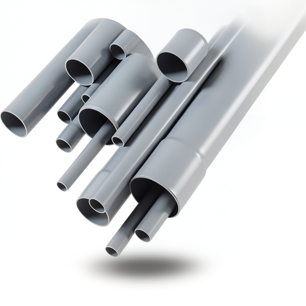 أنابيب صرف UPVC قطر خارجي 110 مم سمك 2.2 مم لون رمادي