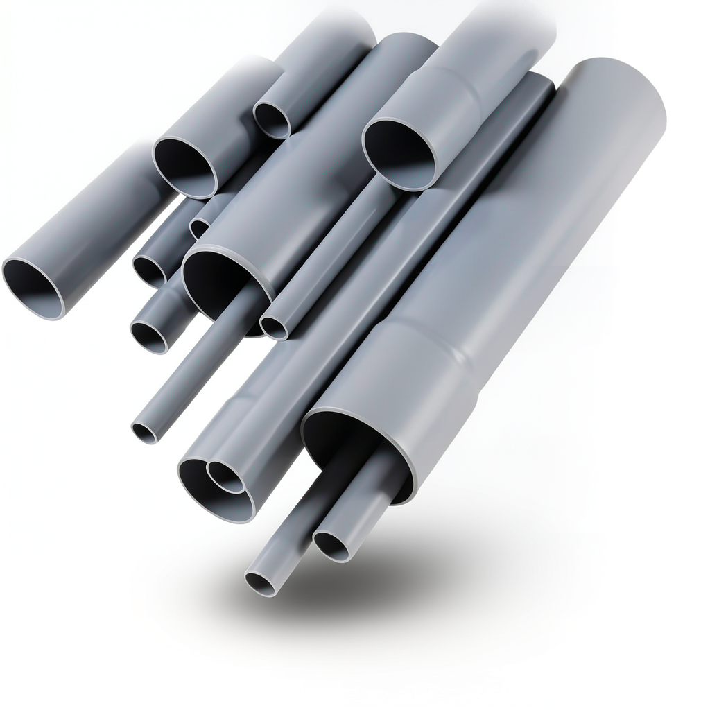 UPVC Pipes Outside Diameter 160 mm Thickness 3.2 mm Gray Color