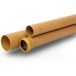 UPVC Pipes Outside Diameter 200 mm Thickness 4.9 mm Golden Brown