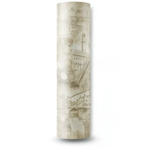 Italian Wallpaper Patterned Design Beige Color, Size 10mx0.70m, Model 14148