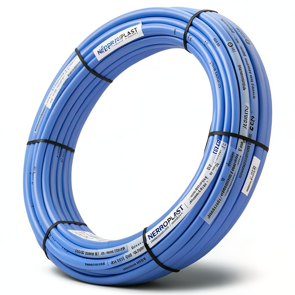 أنابيب HDPE نيبروبلاست PE 80 ضغط 3.2 بار قطر خارجي 125 مم سمك 3.1 مم لون ازرق | نيبروبلاست