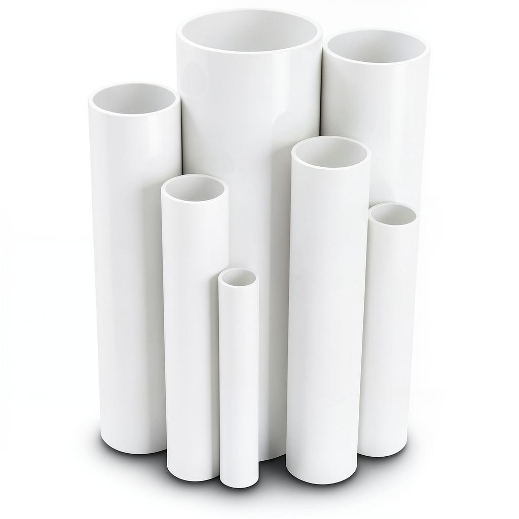 مواسير UPVC ضغط 2.5 بار قطر خارجي 140 مم سمك 1.8 مم لون أبيض