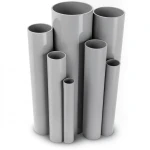 مواسير UPVC ضغط اسمي 2.5 بار قطر خارجي 140 مم سمك 1.8 مم لون رمادي