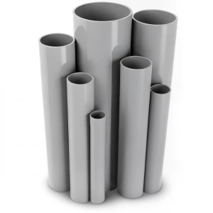 مواسير UPVC ضغط اسمي 2.5 بار قطر خارجي 140 مم سمك 1.8 مم لون رمادي