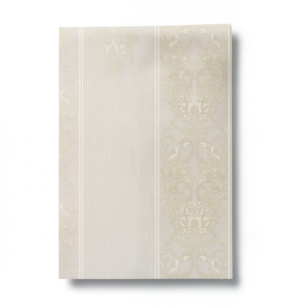 Italian Wallpaper Striped Design Beige Color, Size 10mx0.70m, Model 15055