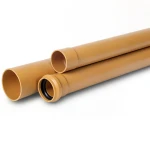 UPVC Pipes 6 Inch Thickness 3.3 mm Golden Brown
