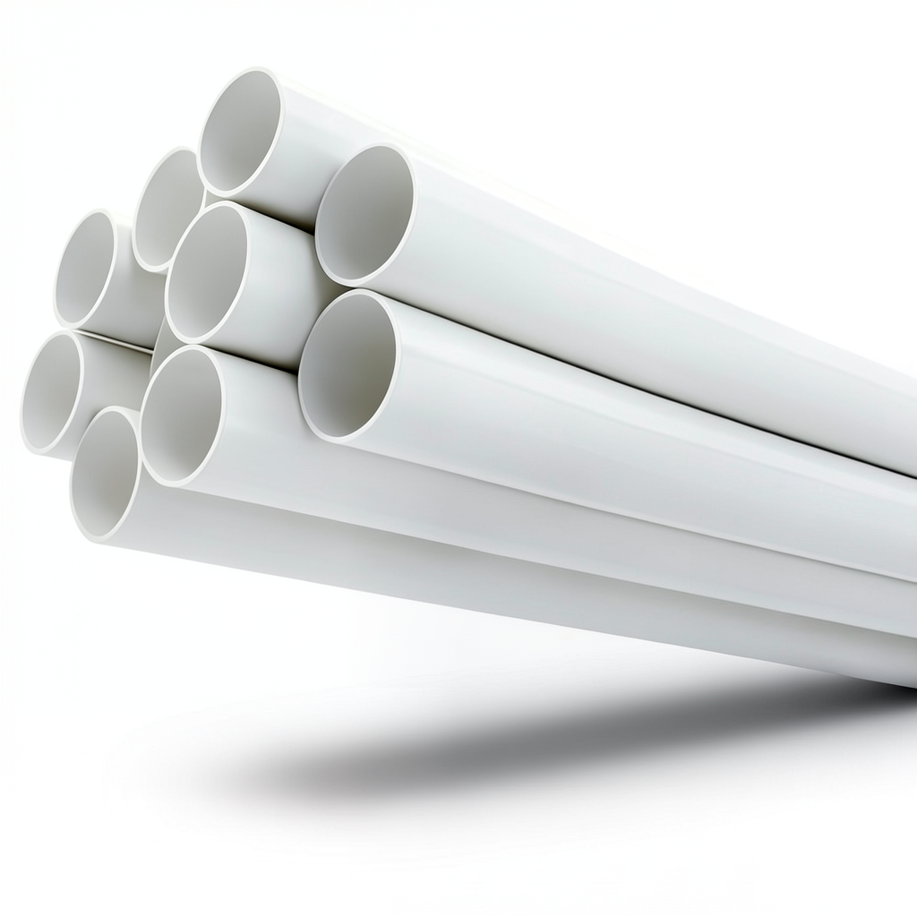 مواسير UPVC مقاس ½ 1 إنش سمك 3.68 مم لون أبيض