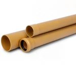 UPVC Pipes 6 Inch Thickness 4.1 mm Golden Brown