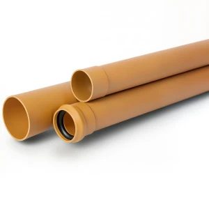 UPVC Pipes 3 Inch Size, 3.2 mm Thickness, Golden Brown